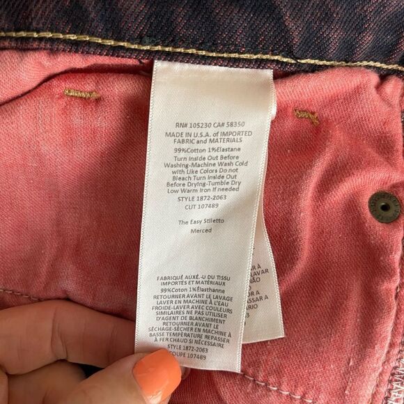 Current/Elliot the easy stiletto Merced red died jeans - Picture 5 of 5